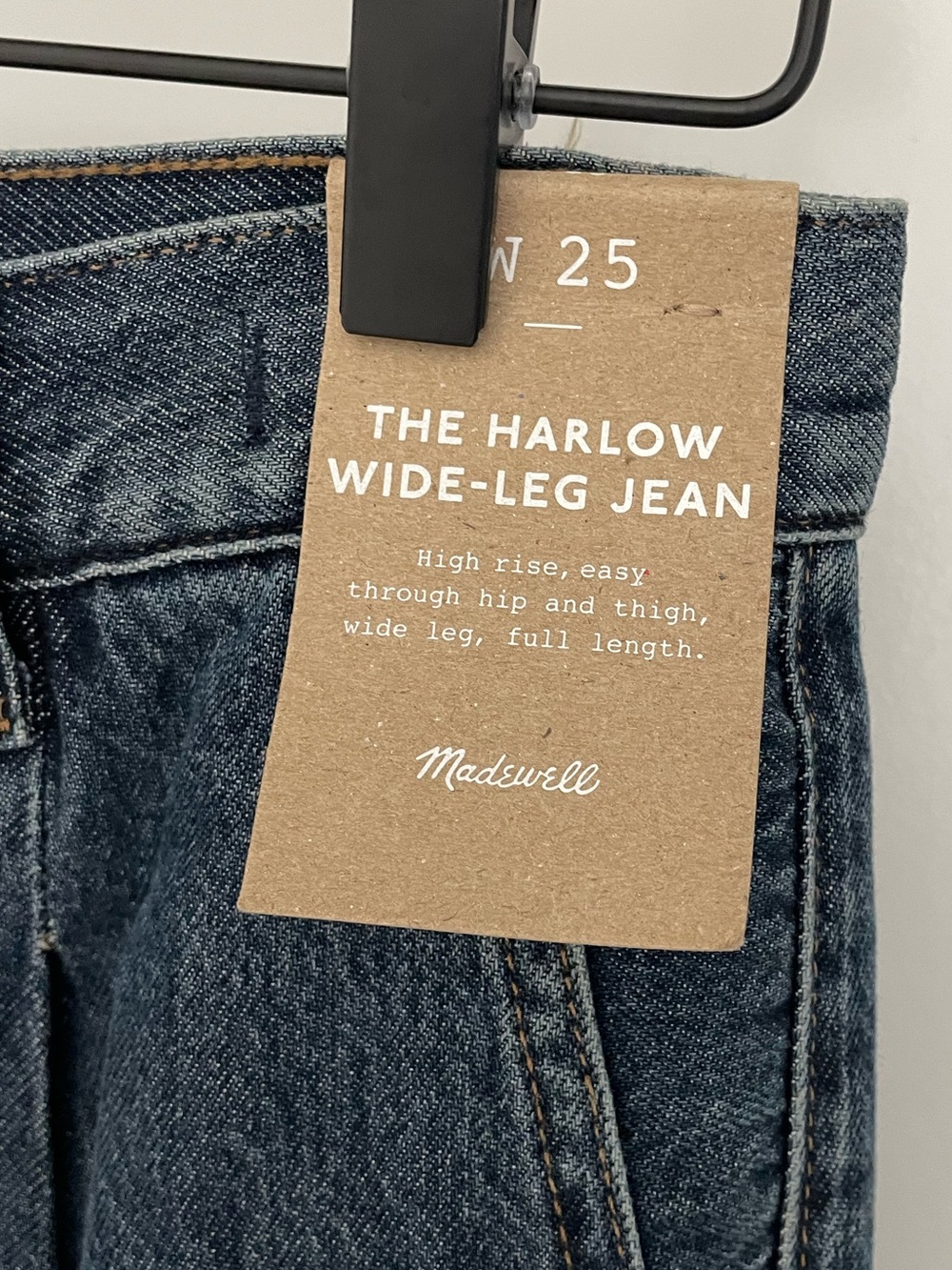 NEW Madewell The Harlow Wide Leg Jean Airy Denim Edition Fieldale Wash NWT sk20 - Picture 6 of 10